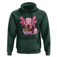 Kawaii Axolotl Eating Ramen Hoodie Japanese Noodles Lover Anime Otaku Manga