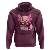 Kawaii Axolotl Eating Ramen Hoodie Japanese Noodles Lover Anime Otaku Manga