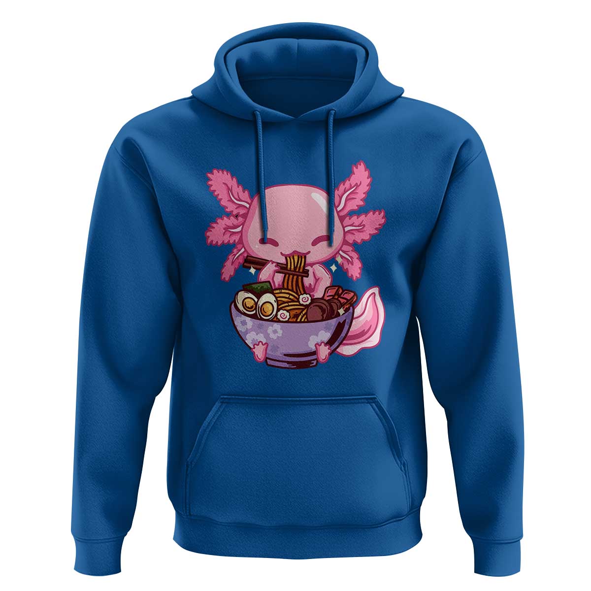 Kawaii Axolotl Eating Ramen Hoodie Japanese Noodles Lover Anime Otaku Manga