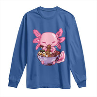 Kawaii Axolotl Eating Ramen Long Sleeve Shirt Japanese Noodles Lover Anime Otaku Manga