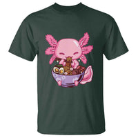 Kawaii Axolotl Eating Ramen T Shirt Japanese Noodles Lover Anime Otaku Manga