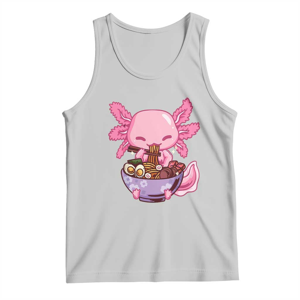 Kawaii Axolotl Eating Ramen Tank Top Japanese Noodles Lover Anime Otaku Manga