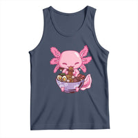 Kawaii Axolotl Eating Ramen Tank Top Japanese Noodles Lover Anime Otaku Manga