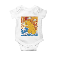 Funny Cat Japanese Anime Kawaii Baby Onesie Catzilla Meme Retro Vintage Graphic