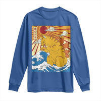 Funny Cat Japanese Anime Kawaii Long Sleeve Shirt Catzilla Meme Retro Vintage Graphic