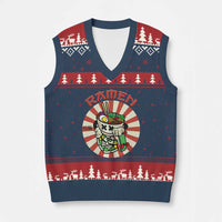 Kawaii Japan Ramen V-Neck Knit Sweater Vest Cute Skater Japanese Noodles Anime Skateboard Lover - Wonder Print Shop