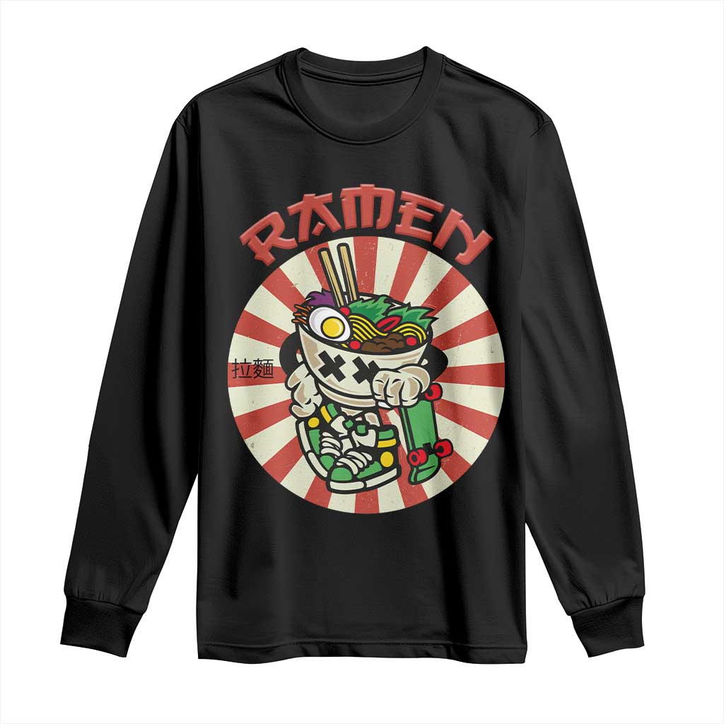 Kawaii Japan Ramen Long Sleeve Shirt Cute Skater Japanese Noodles Anime Skateboard Lover