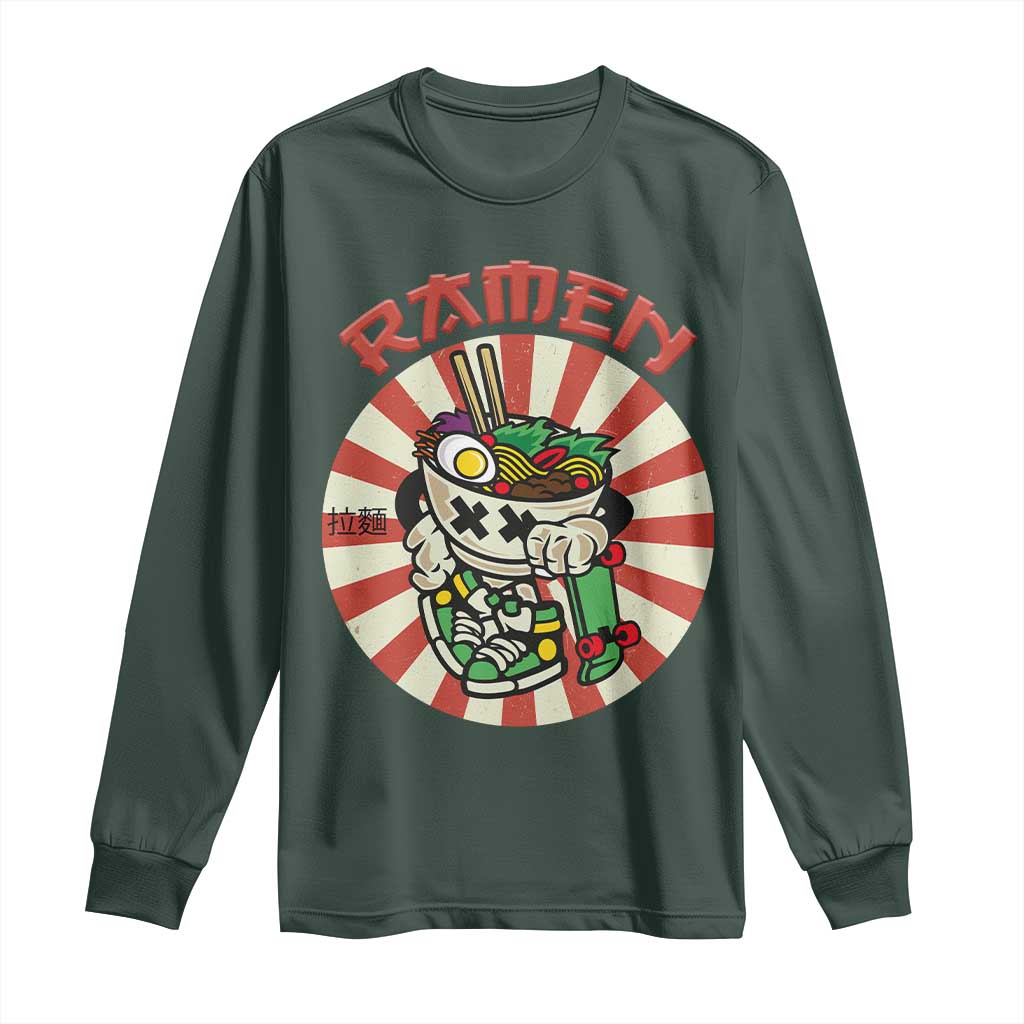 Kawaii Japan Ramen Long Sleeve Shirt Cute Skater Japanese Noodles Anime Skateboard Lover