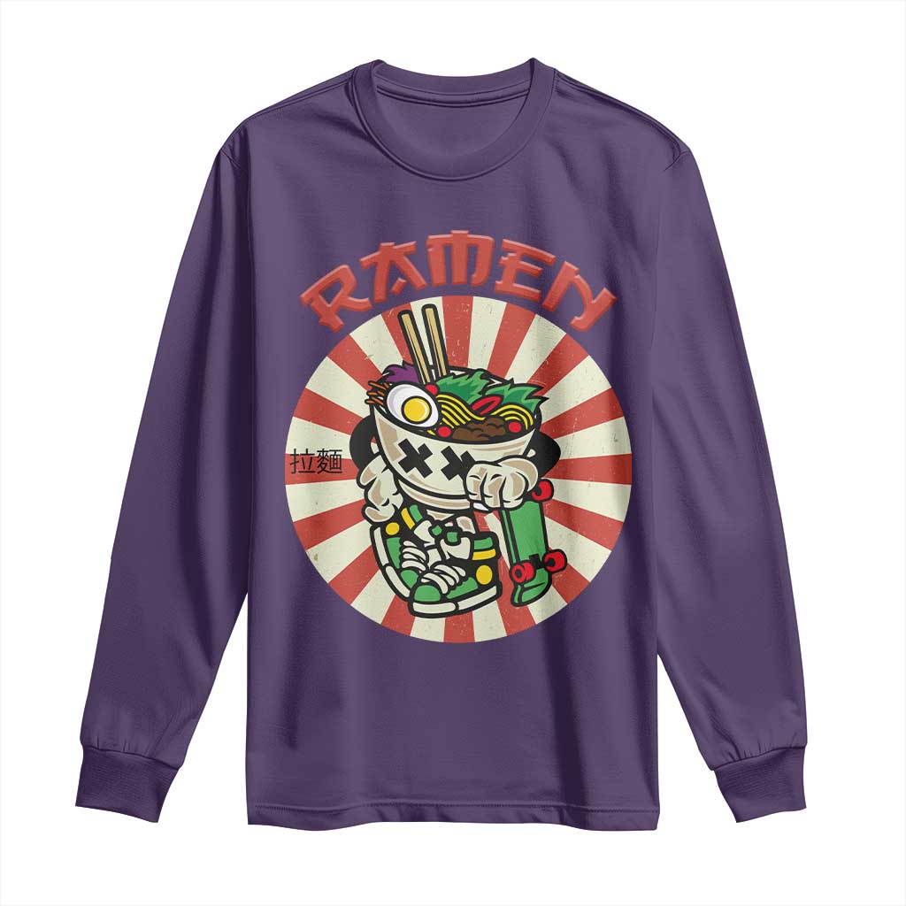 Kawaii Japan Ramen Long Sleeve Shirt Cute Skater Japanese Noodles Anime Skateboard Lover