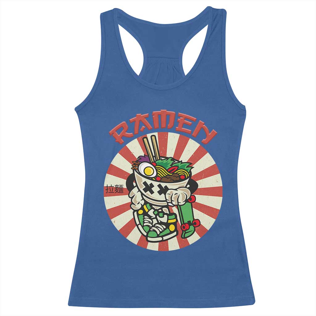 Kawaii Japan Ramen Racerback Tank Top Cute Skater Japanese Noodles Anime Skateboard Lover