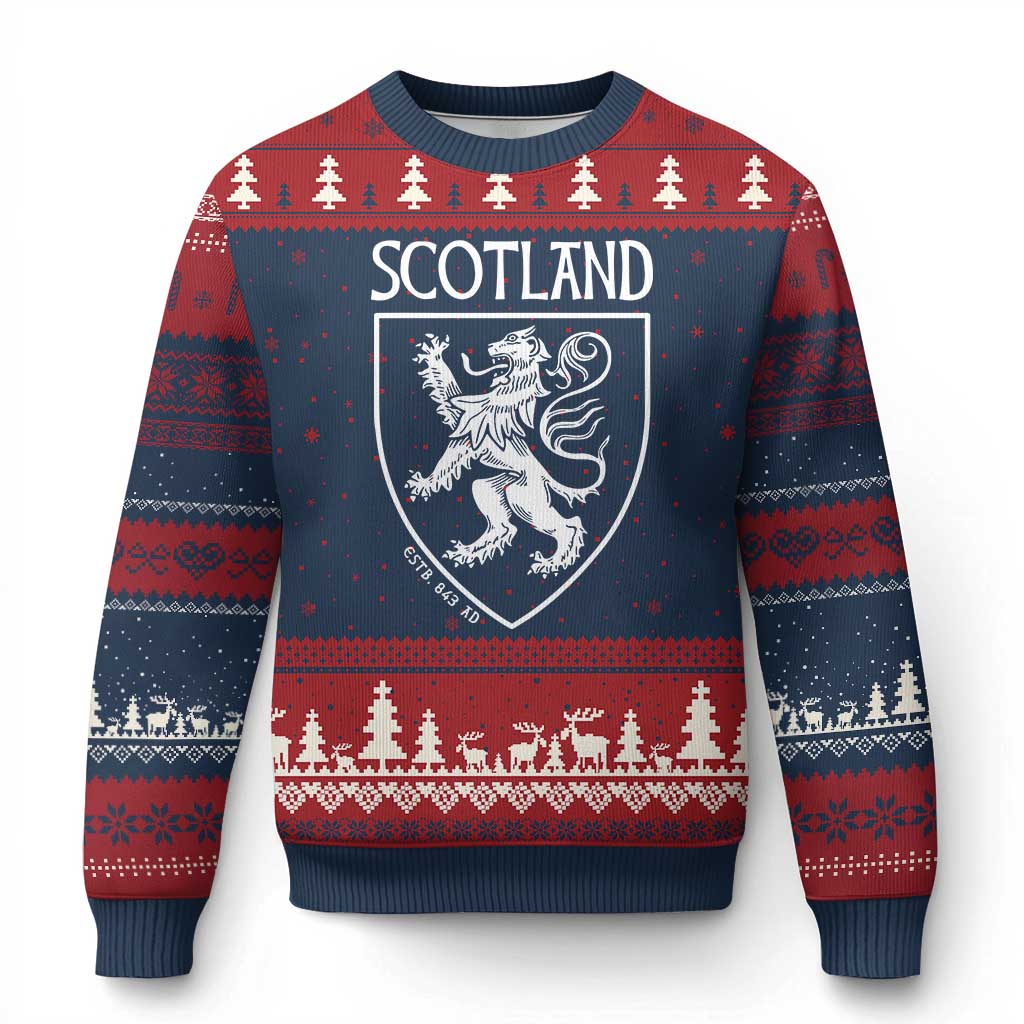 Scotland Lion Rampant Scottish Heritage Pride Graphic Ugly Christmas Sweater
