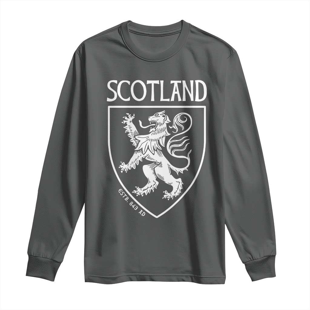 Scotland Lion Rampant Scottish Heritage Pride Graphic Long Sleeve Shirt