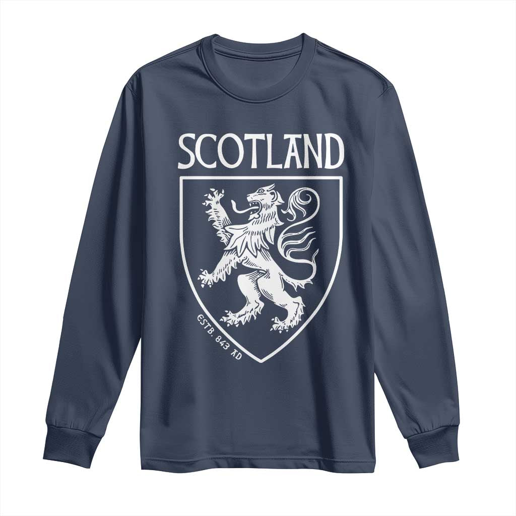 Scotland Lion Rampant Scottish Heritage Pride Graphic Long Sleeve Shirt