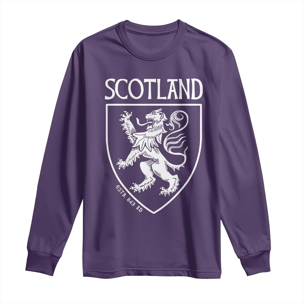 Scotland Lion Rampant Scottish Heritage Pride Graphic Long Sleeve Shirt