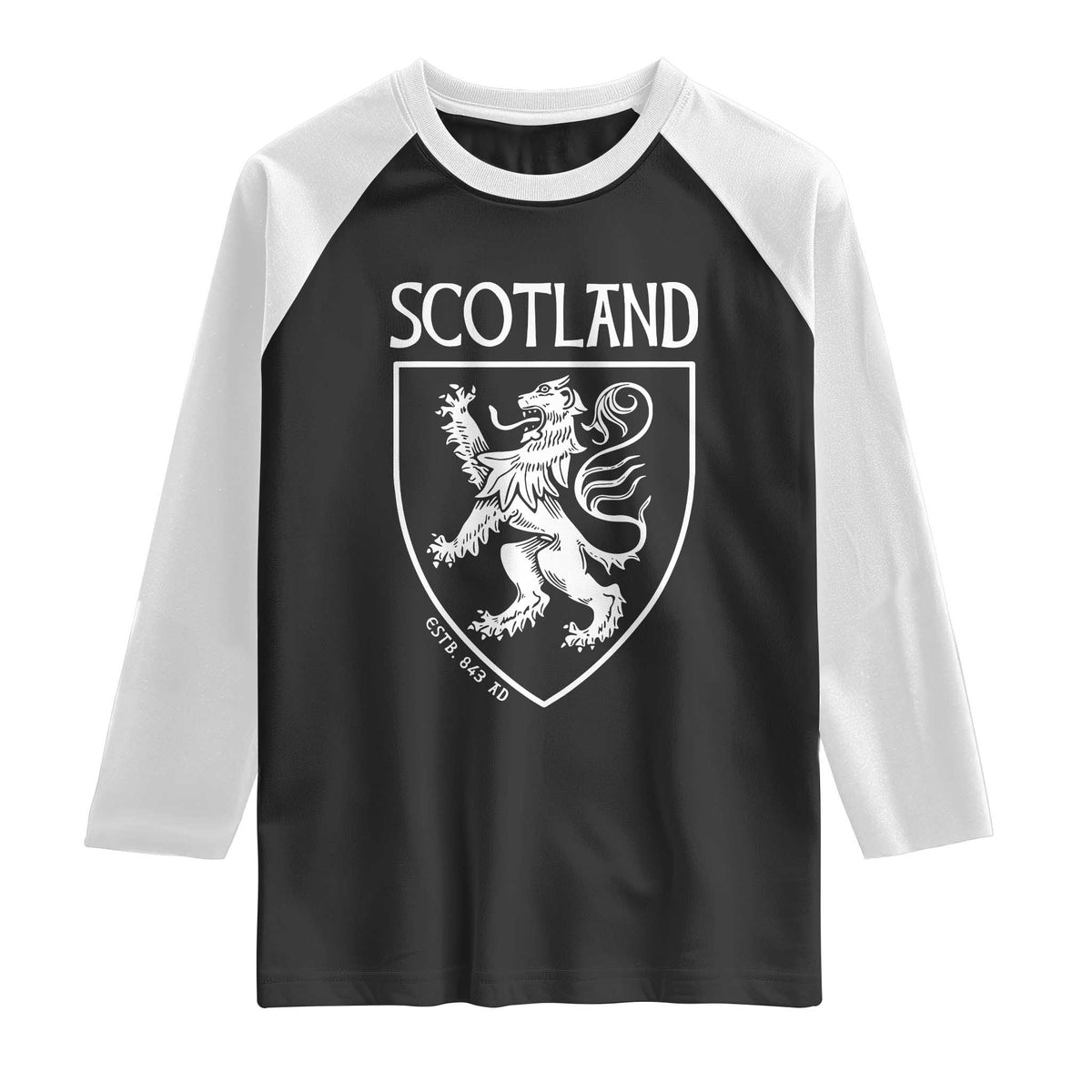 Scotland Lion Rampant Scottish Heritage Pride Graphic Raglan Shirt