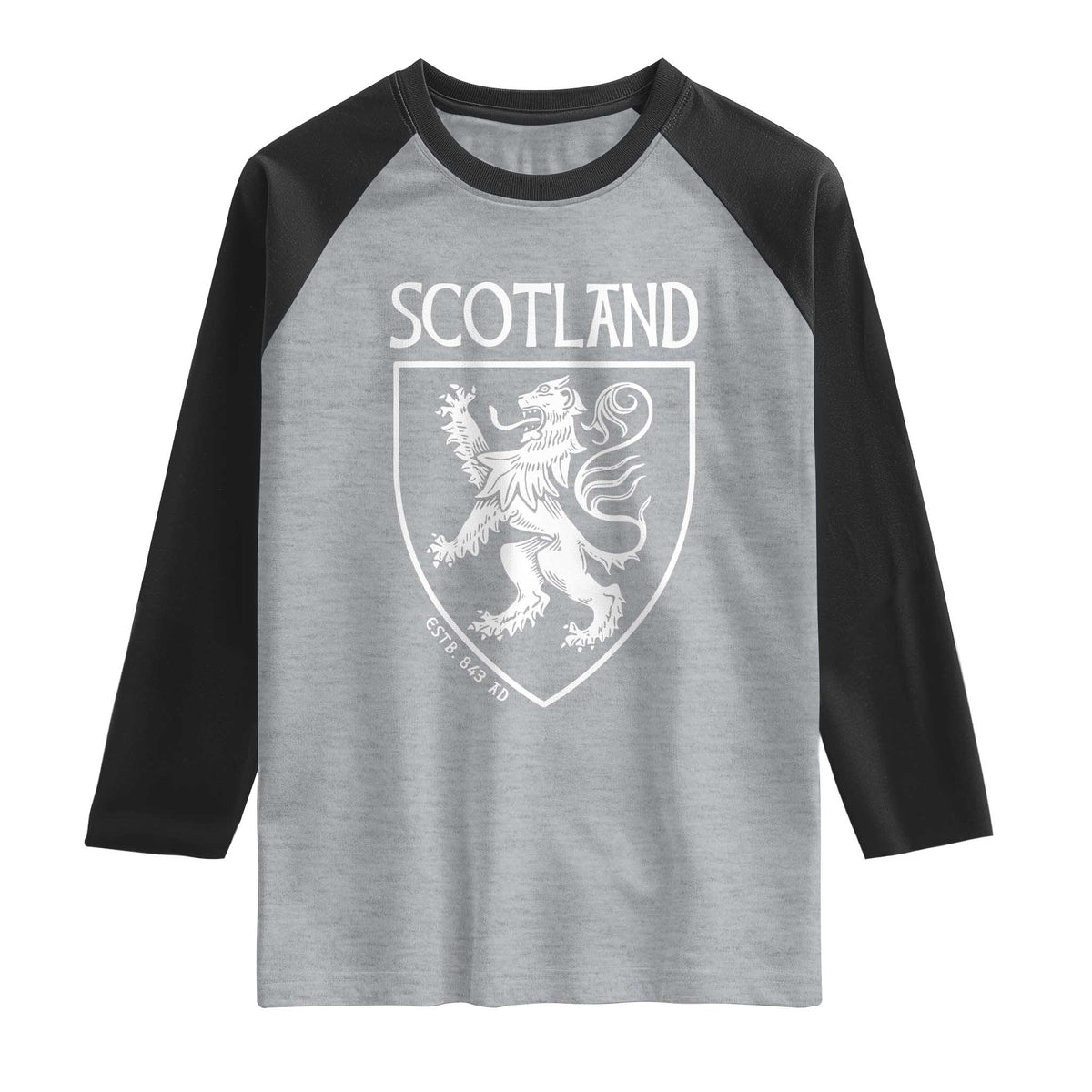 Scotland Lion Rampant Scottish Heritage Pride Graphic Raglan Shirt