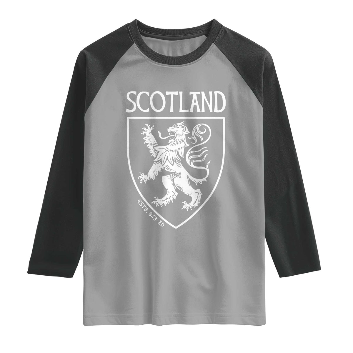 Scotland Lion Rampant Scottish Heritage Pride Graphic Raglan Shirt