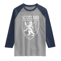 Scotland Lion Rampant Scottish Heritage Pride Graphic Raglan Shirt