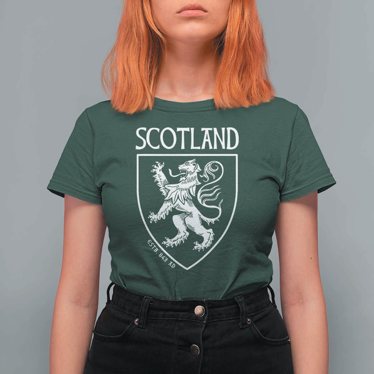 Scotland Lion Rampant Scottish Heritage Pride Graphic T Shirt For Women