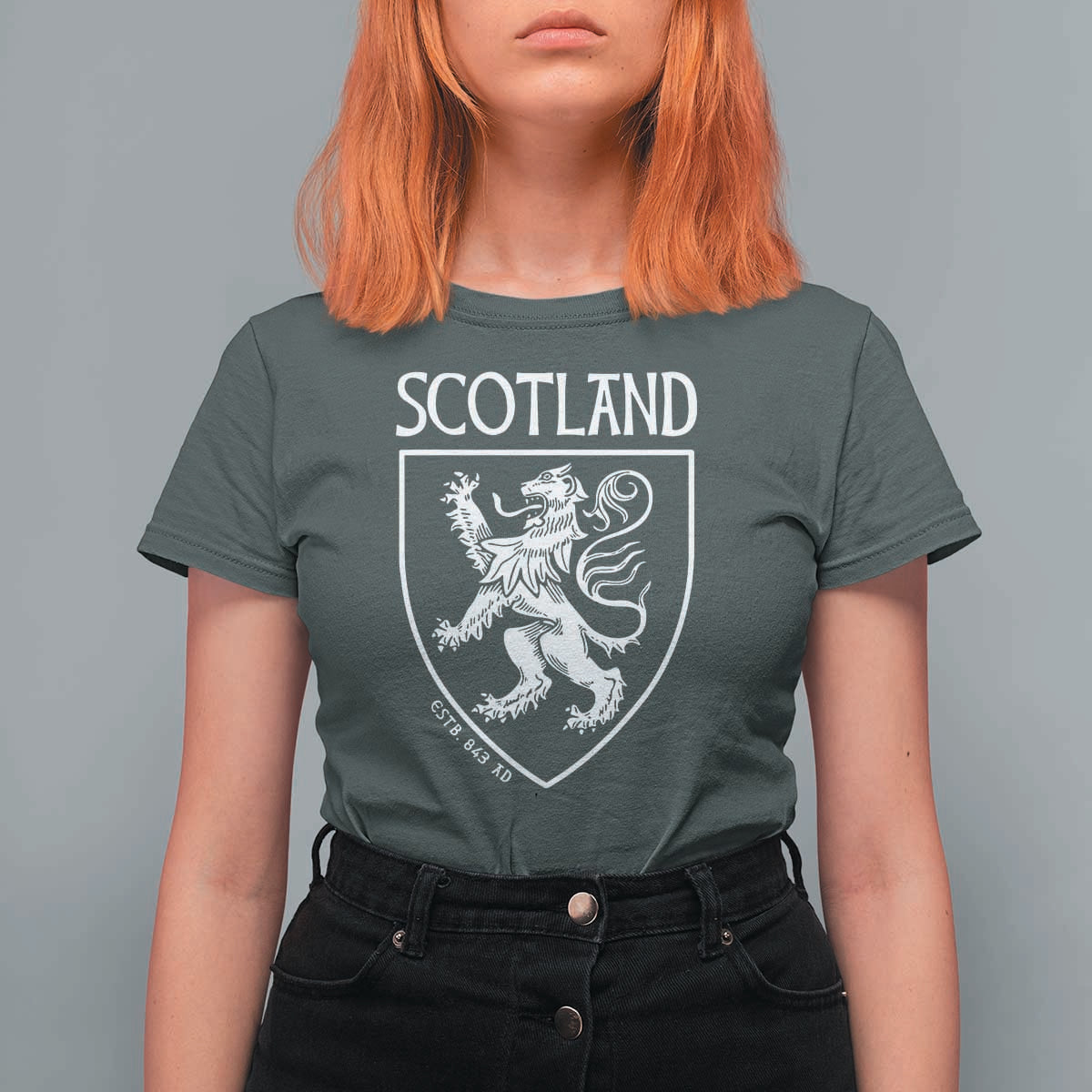 Scotland Lion Rampant Scottish Heritage Pride Graphic T Shirt For Women