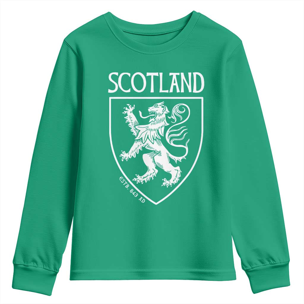 Scotland Lion Rampant Scottish Heritage Pride Graphic Youth Sweatshirt
