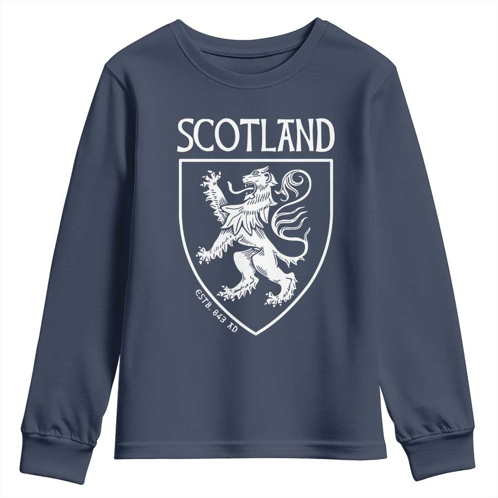 Scotland Lion Rampant Scottish Heritage Pride Graphic Youth Sweatshirt
