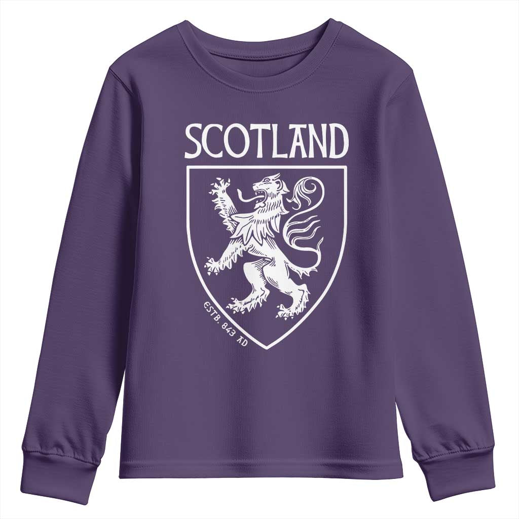 Scotland Lion Rampant Scottish Heritage Pride Graphic Youth Sweatshirt