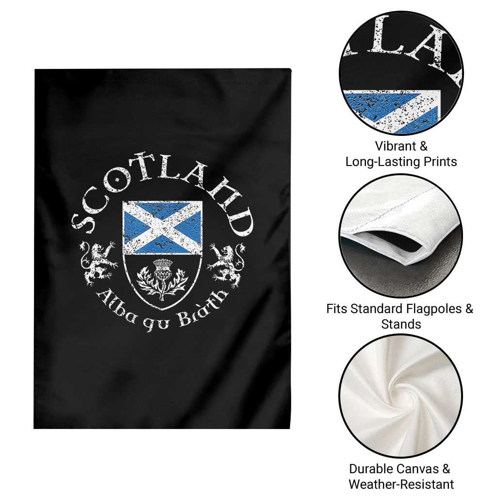 Scotland Alba gu Brath Scottish Thistle Emblem Garden Flag Distressed Vintage Scottish Heritage Pride