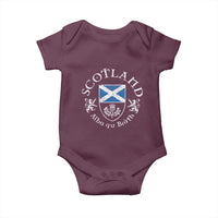 Scotland Alba gu Brath Scottish Thistle Emblem Baby Onesie Distressed Vintage Scottish Heritage Pride
