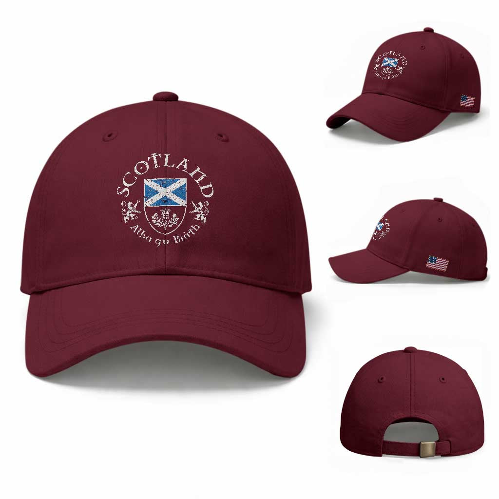 Scotland Alba gu Brath Scottish Thistle Emblem Baseball Cap Distressed Vintage Scottish Heritage Pride