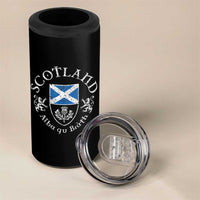 Scotland Alba gu Brath Scottish Thistle Emblem 4 in 1 Can Cooler Tumbler Distressed Vintage Scottish Heritage Pride