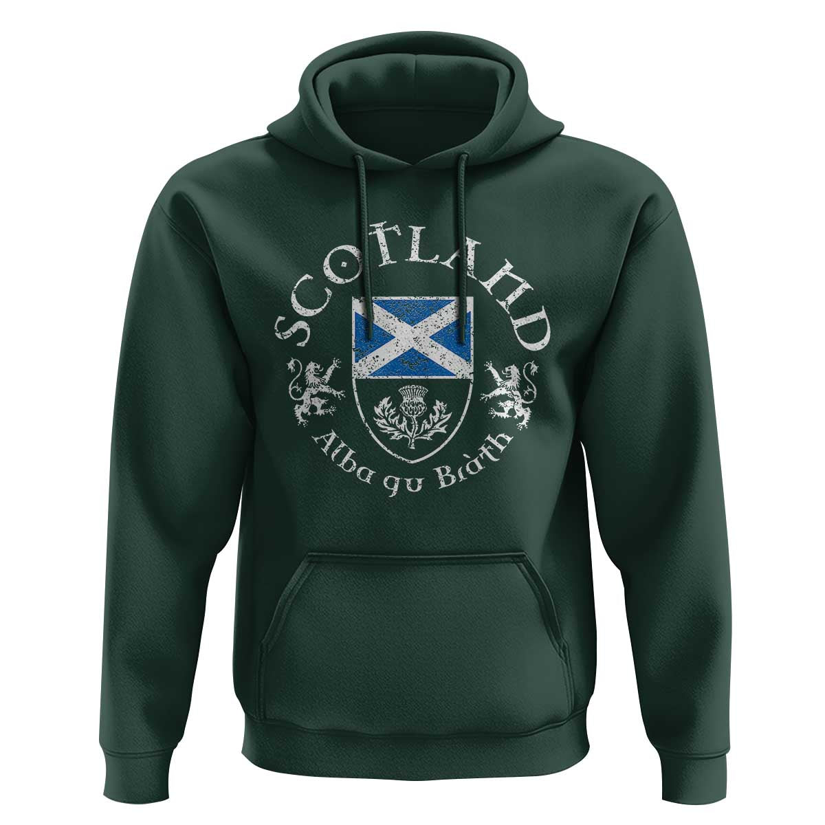 Scotland Alba gu Brath Scottish Thistle Emblem Hoodie Distressed Vintage Scottish Heritage Pride