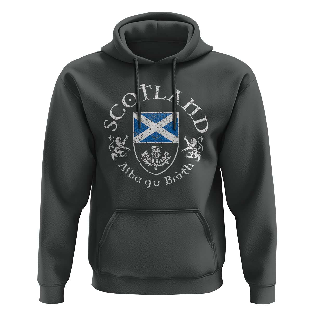 Scotland Alba gu Brath Scottish Thistle Emblem Hoodie Distressed Vintage Scottish Heritage Pride