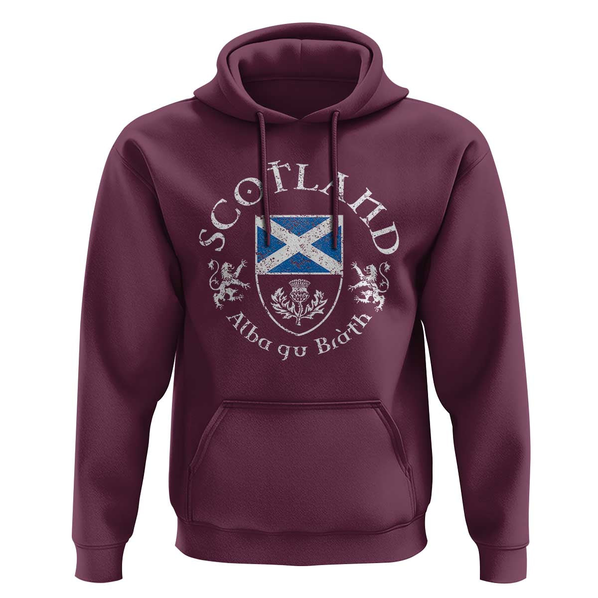 Scotland Alba gu Brath Scottish Thistle Emblem Hoodie Distressed Vintage Scottish Heritage Pride
