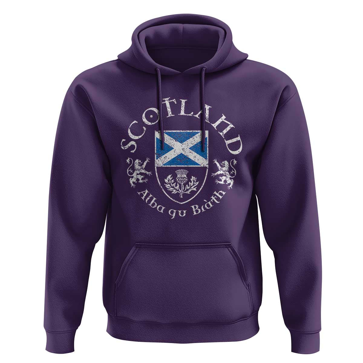Scotland Alba gu Brath Scottish Thistle Emblem Hoodie Distressed Vintage Scottish Heritage Pride