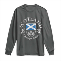 Scotland Alba gu Brath Scottish Thistle Emblem Long Sleeve Shirt Distressed Vintage Scottish Heritage Pride