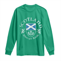 Scotland Alba gu Brath Scottish Thistle Emblem Long Sleeve Shirt Distressed Vintage Scottish Heritage Pride