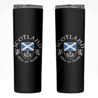 Scotland Alba gu Brath Scottish Thistle Emblem Skinny Tumbler Distressed Vintage Scottish Heritage Pride
