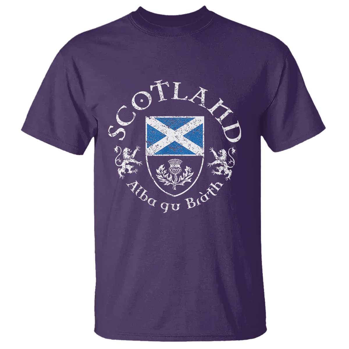 Scotland Alba gu Brath Scottish Thistle Emblem T Shirt Distressed Vintage Scottish Heritage Pride