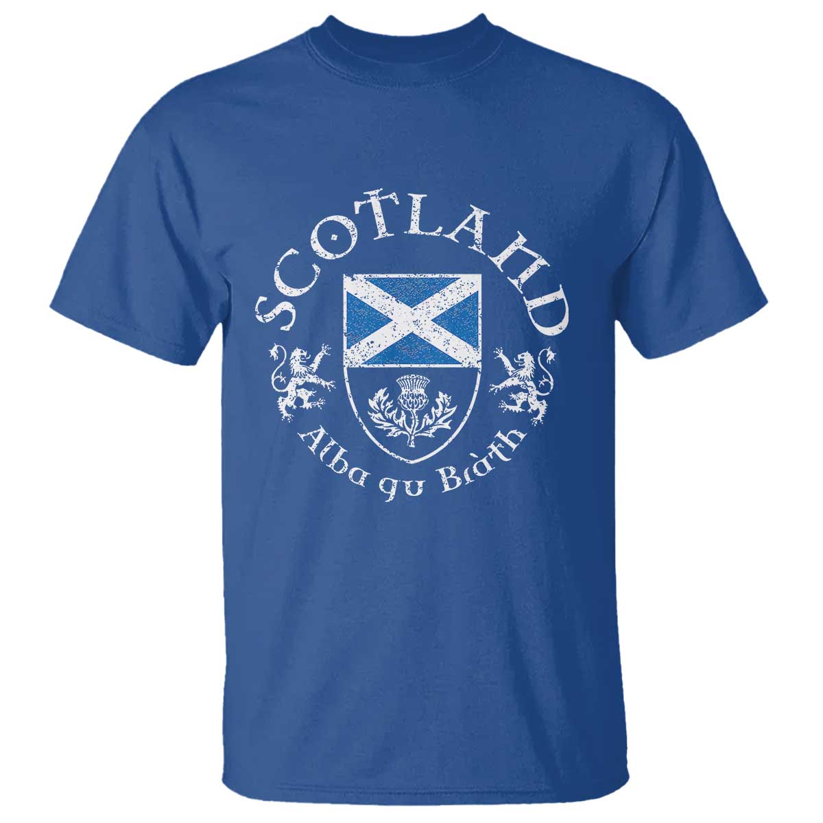 Scotland Alba gu Brath Scottish Thistle Emblem T Shirt Distressed Vintage Scottish Heritage Pride