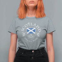 Scotland Alba gu Brath Scottish Thistle Emblem T Shirt For Women Distressed Vintage Scottish Heritage Pride