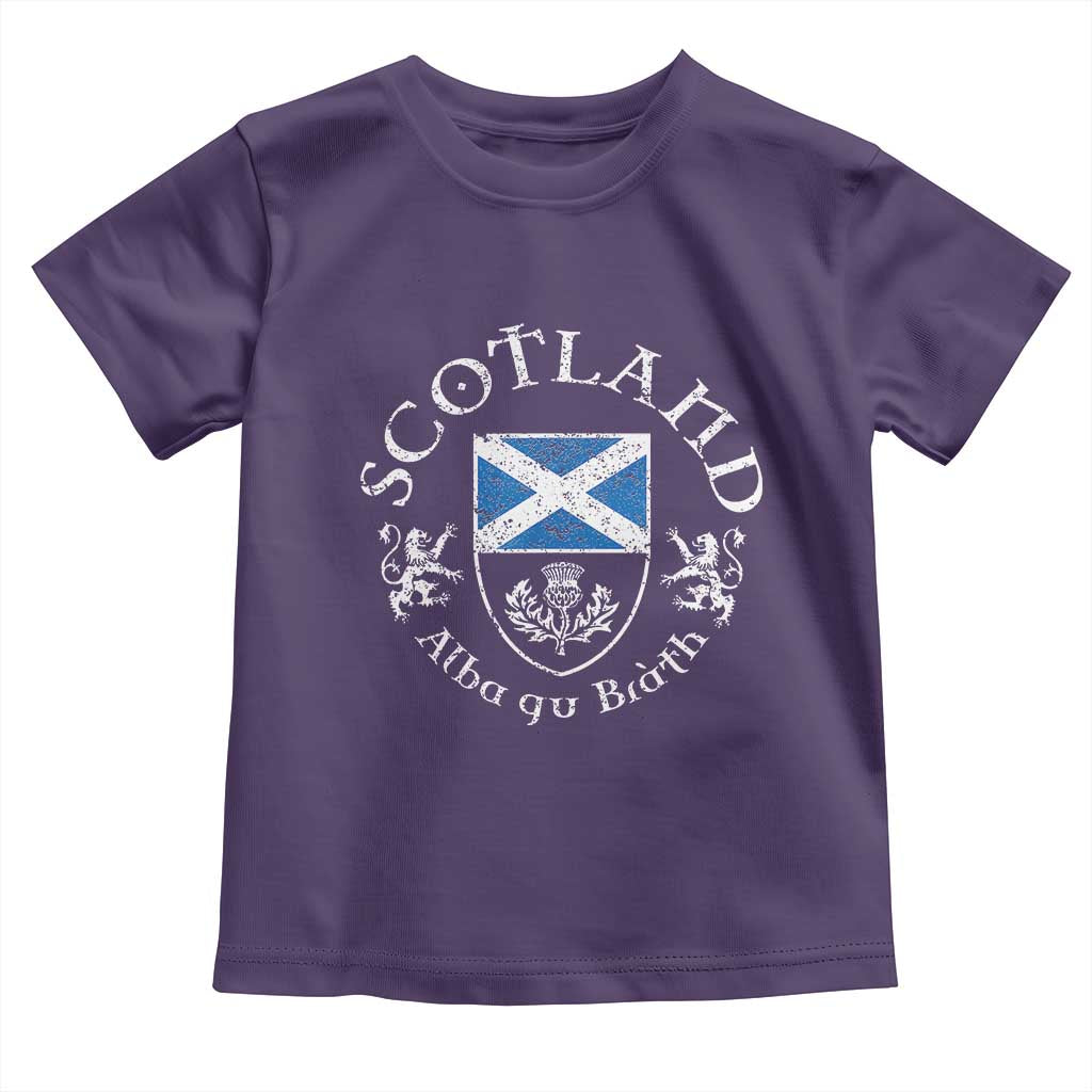 Scotland Alba gu Brath Scottish Thistle Emblem Toddler T Shirt Distressed Vintage Scottish Heritage Pride