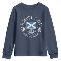 Scotland Alba gu Brath Scottish Thistle Emblem Youth Sweatshirt Distressed Vintage Scottish Heritage Pride