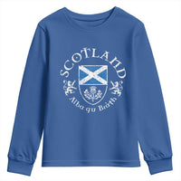Scotland Alba gu Brath Scottish Thistle Emblem Youth Sweatshirt Distressed Vintage Scottish Heritage Pride