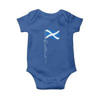 Scotland Saltire Waving Flag Baby Onesie Minimalist Scottish Heritage Pride