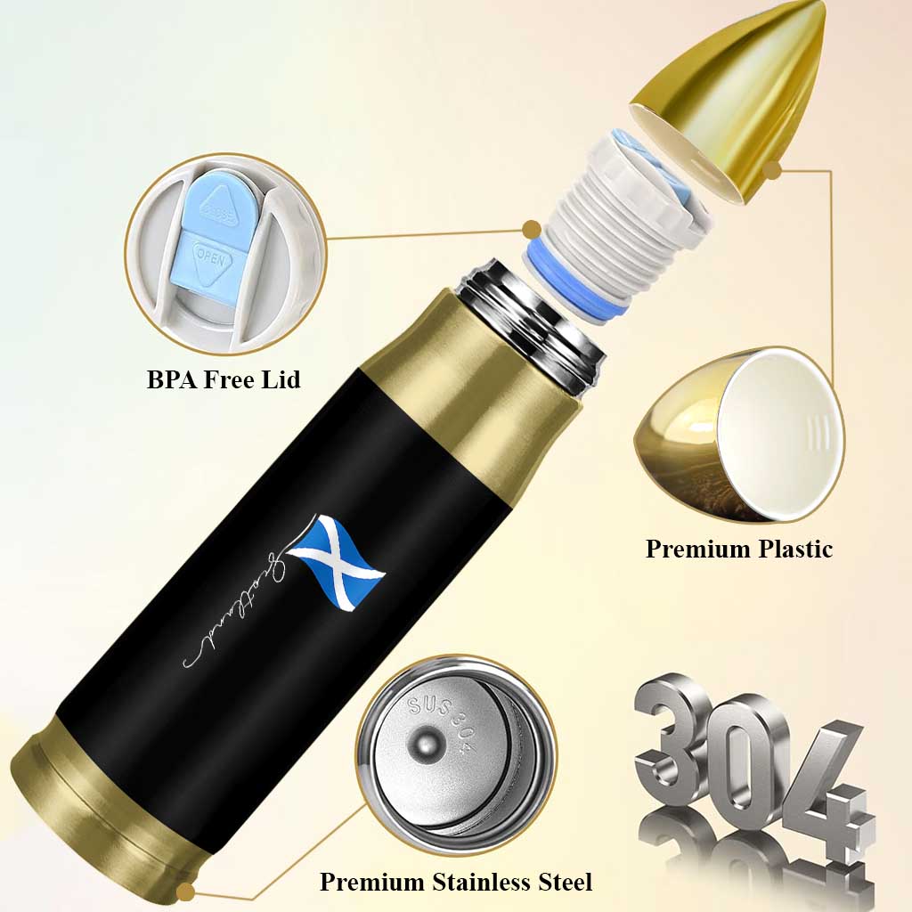 Scotland Saltire Waving Flag Bullet Tumbler Minimalist Scottish Heritage Pride