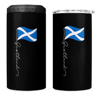 Scotland Saltire Waving Flag 4 in 1 Can Cooler Tumbler Minimalist Scottish Heritage Pride