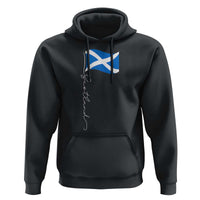 Scotland Saltire Waving Flag Hoodie Minimalist Scottish Heritage Pride