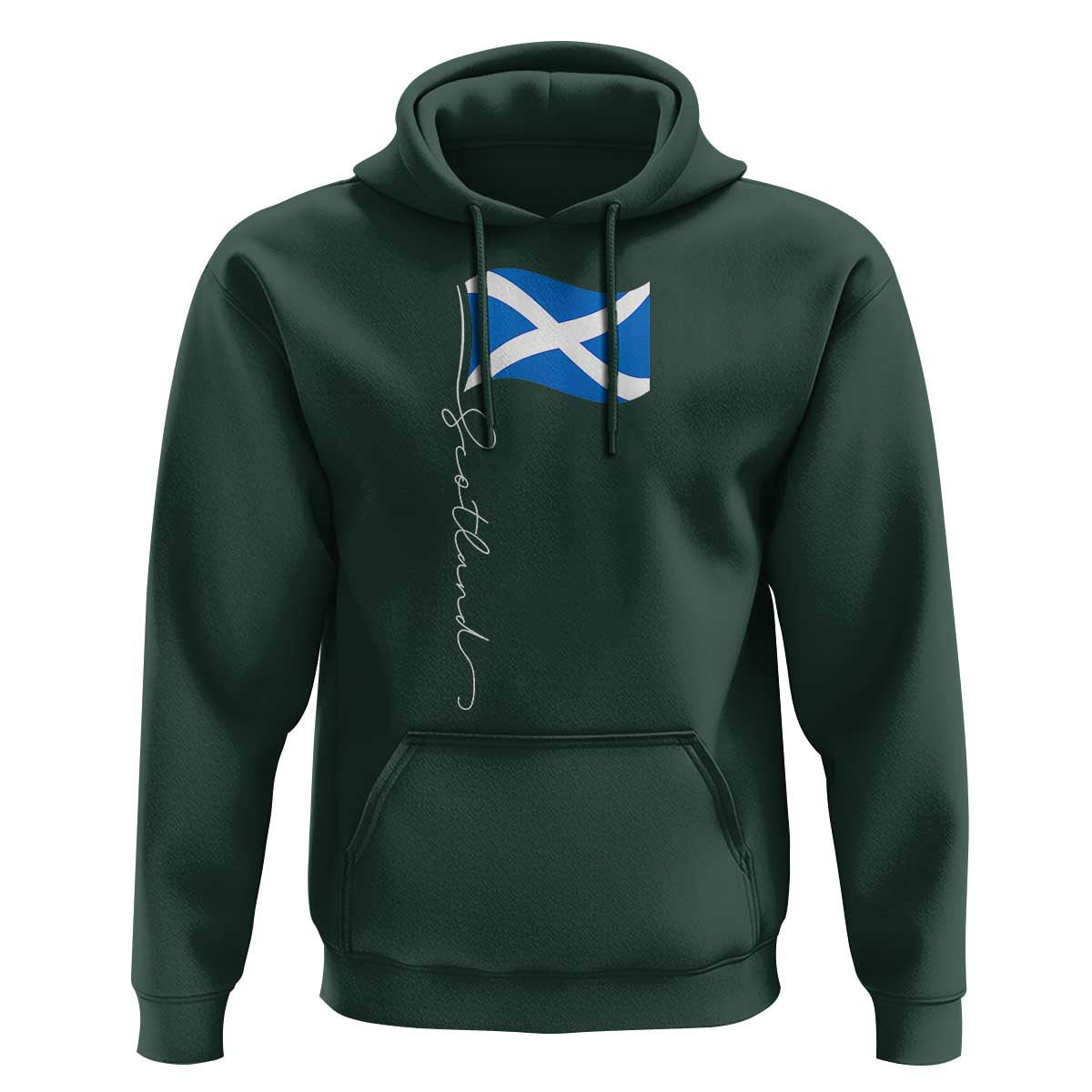 Scotland Saltire Waving Flag Hoodie Minimalist Scottish Heritage Pride