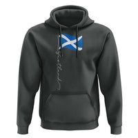 Scotland Saltire Waving Flag Hoodie Minimalist Scottish Heritage Pride